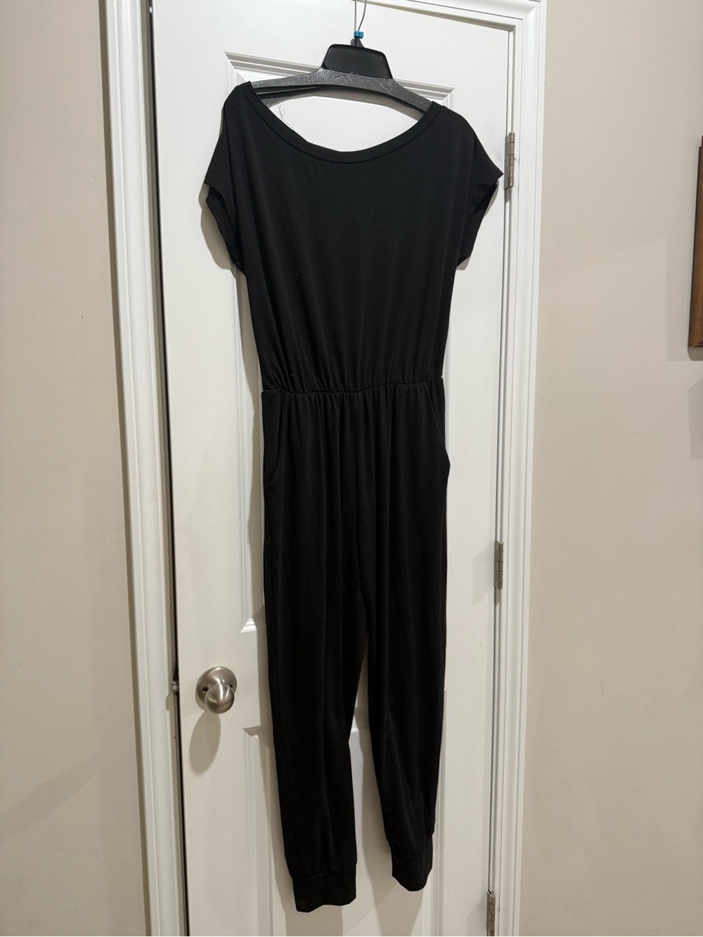 Black Short Sleeve Jumpsuit